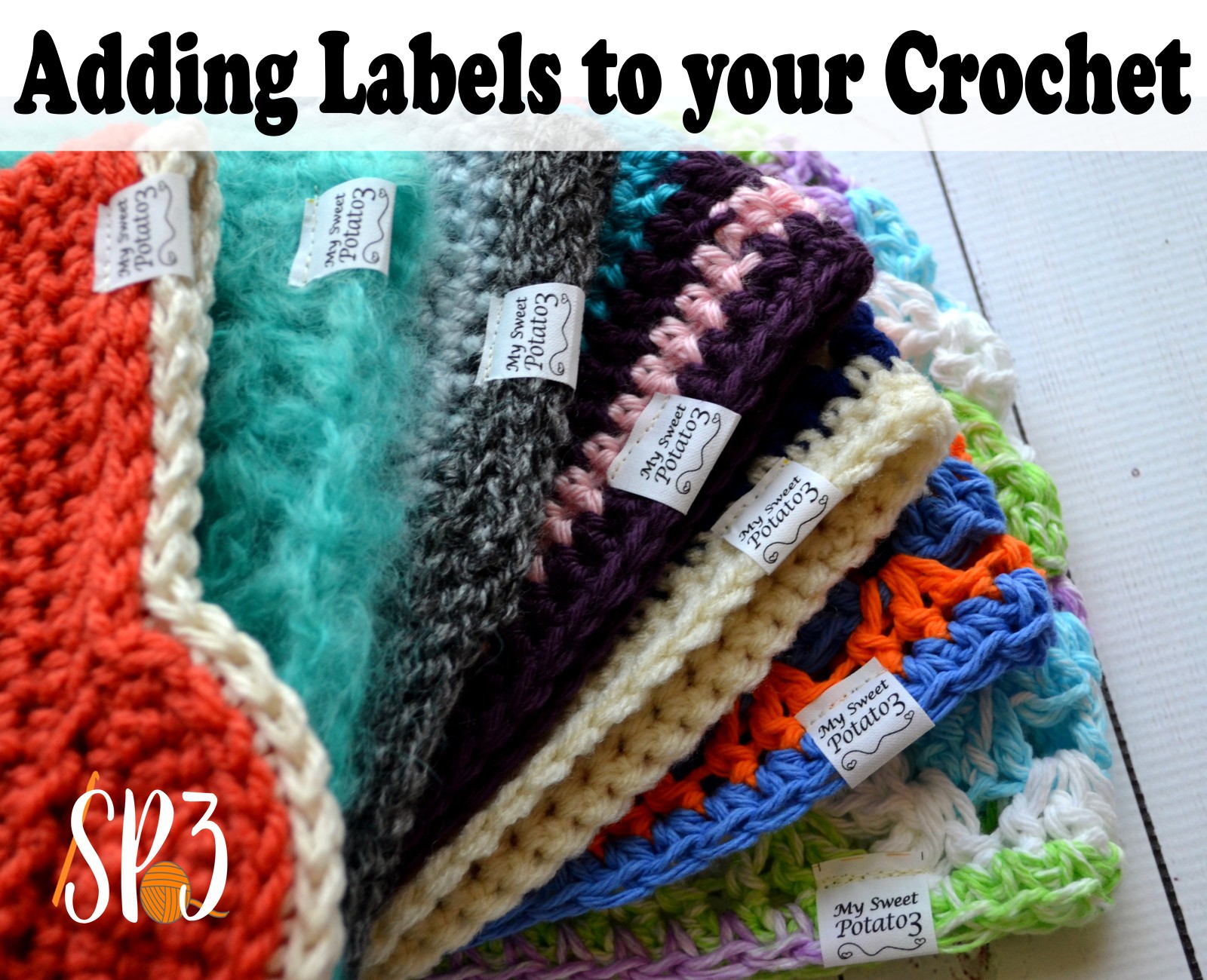Adding Fabric Labels to your Crochet Items - Sweet Potato 3