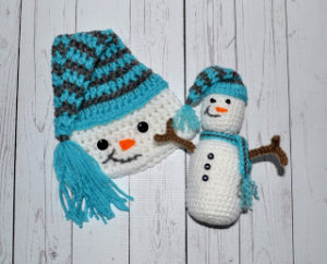 snowman crochet set