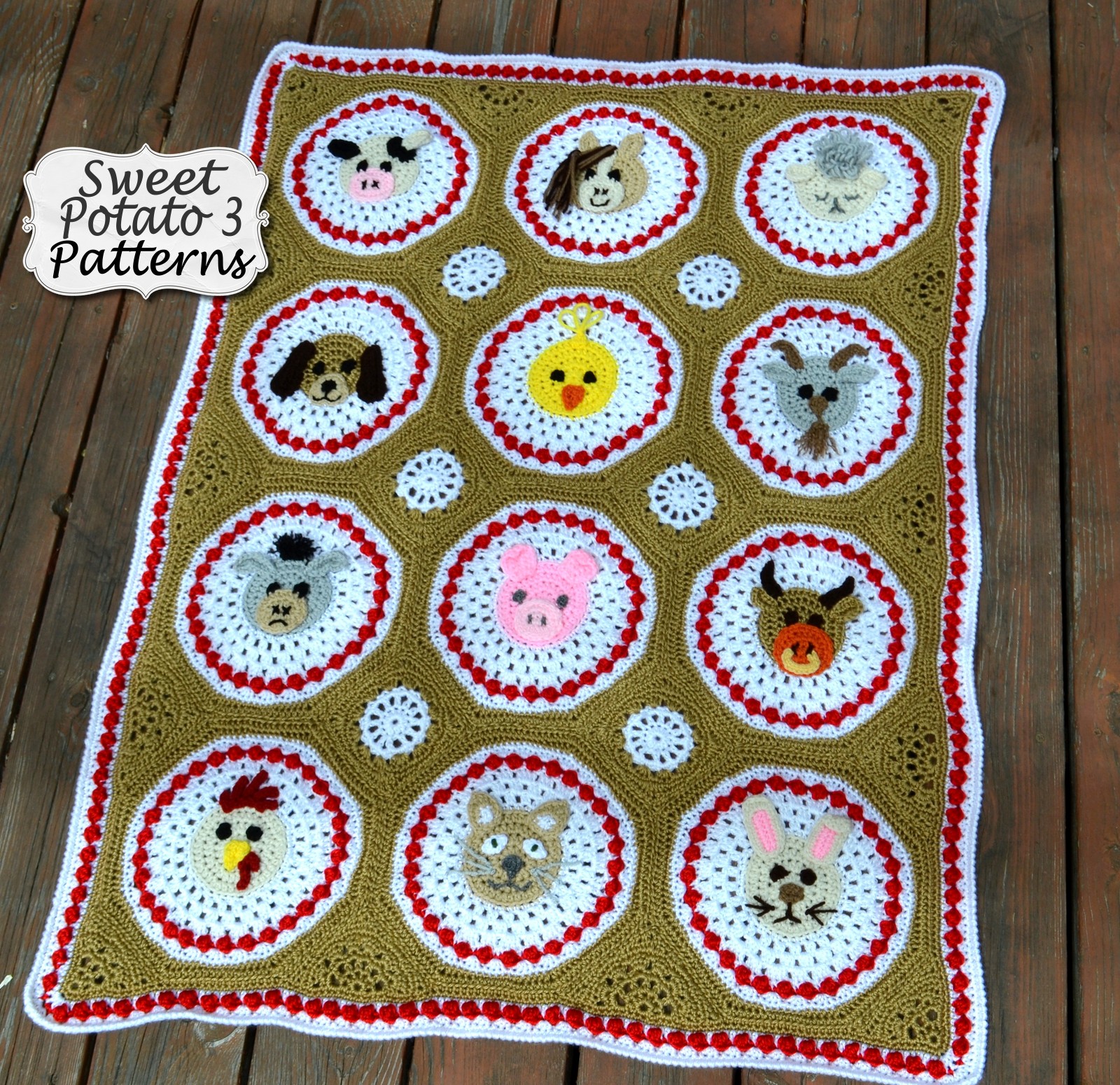 Read more about the article Farm Animal Blanket Crochet Pattern