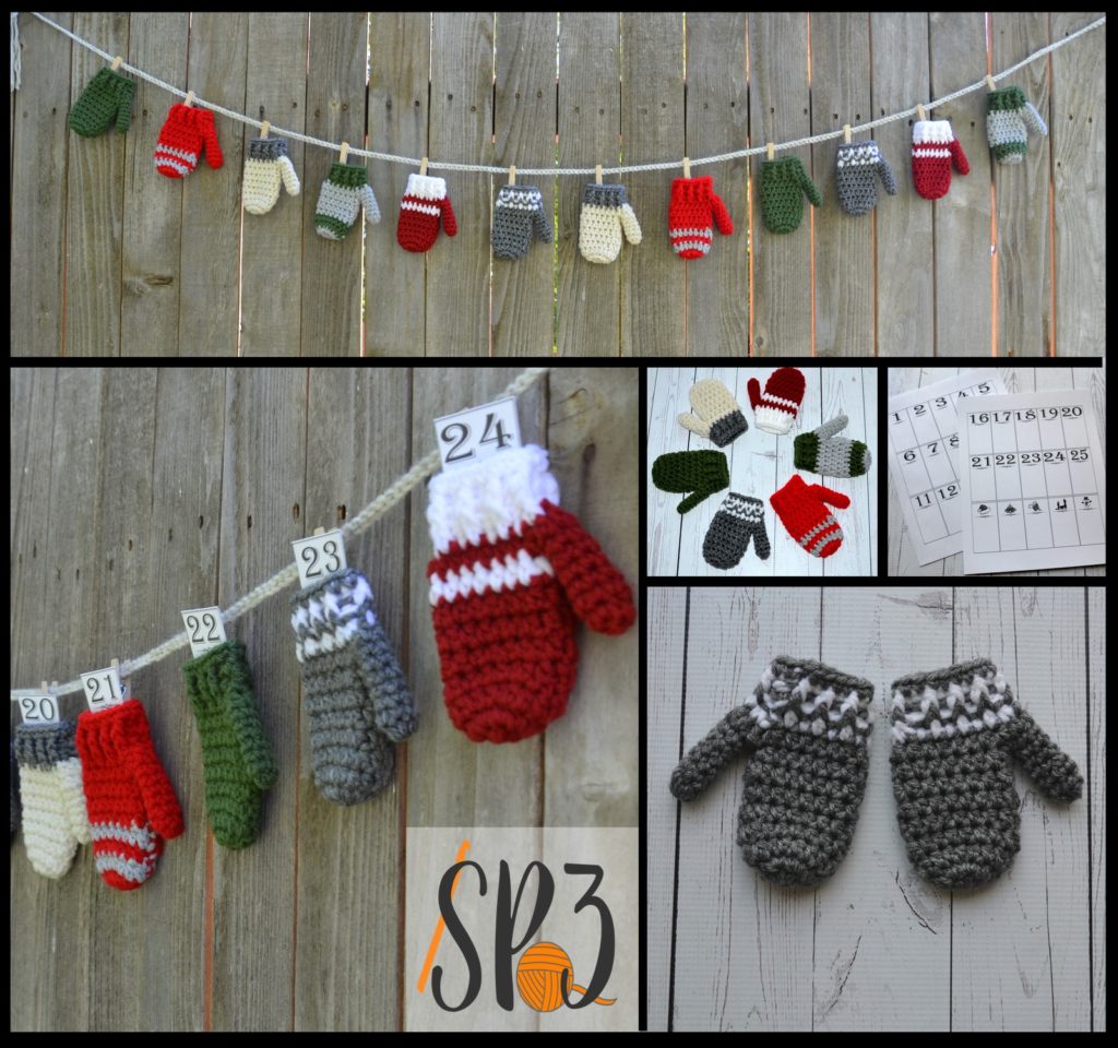 Mitten Bunting & Advent Calendar Crochet Pattern Sweet Potato 3