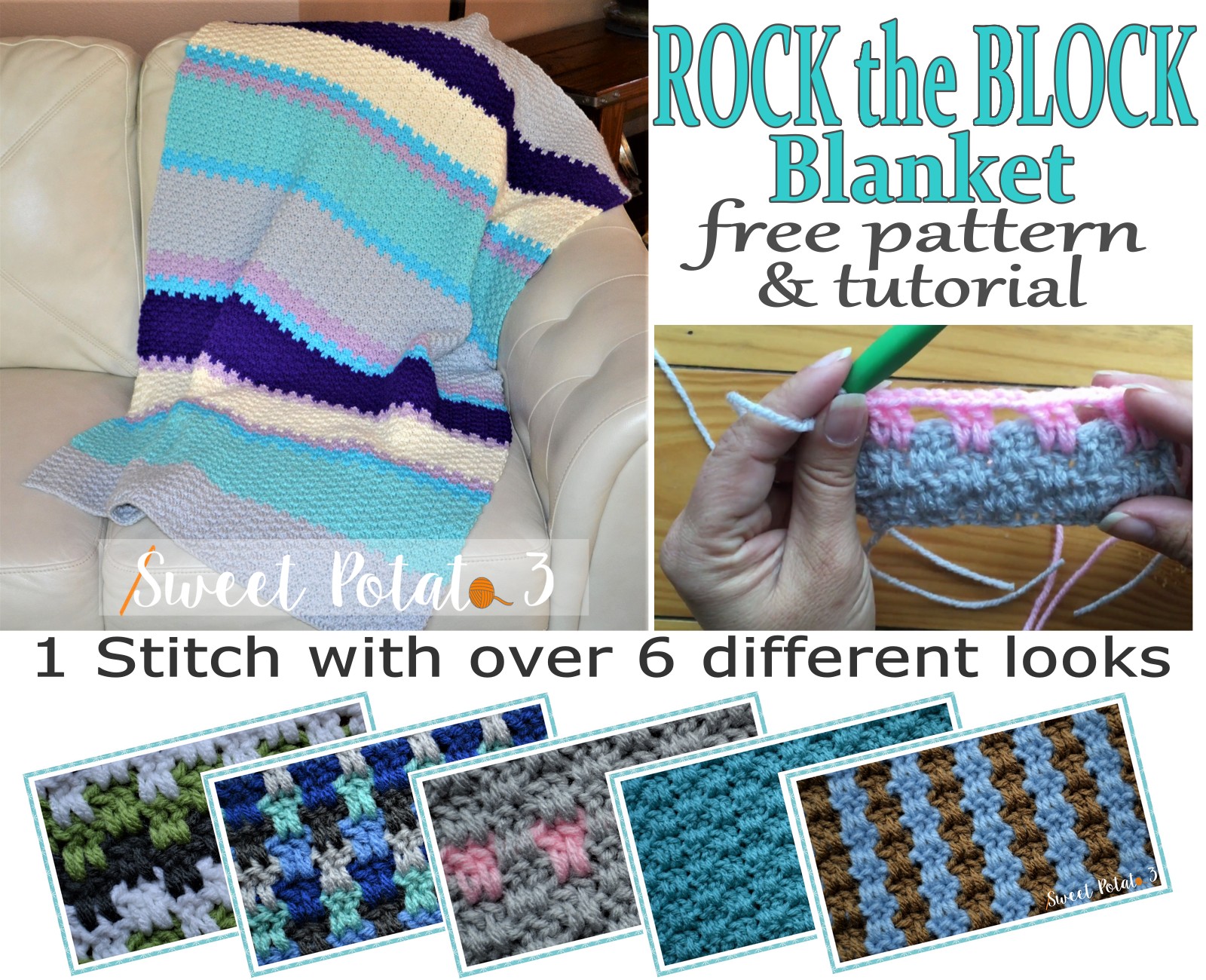 You are currently viewing Free Rock the Block Blanket Pattern & Tutorial