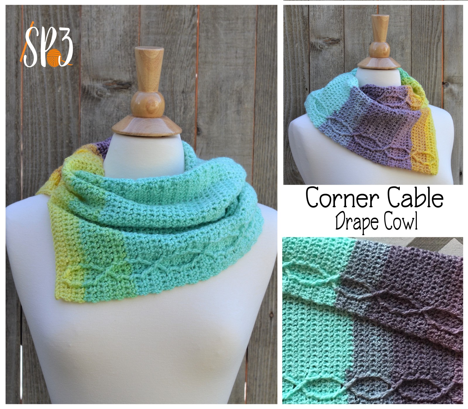 Read more about the article Corner Cable Drape Cowl Crochet Pattern