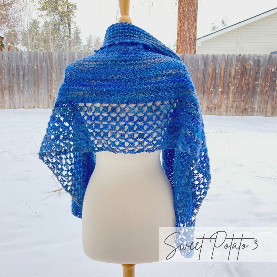 Deep Waters Prayer Shawl Crochet Pattern - Sweet Potato 3