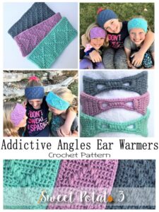 Read more about the article Addictive Angles Ear Warmers – Crochet Pattern