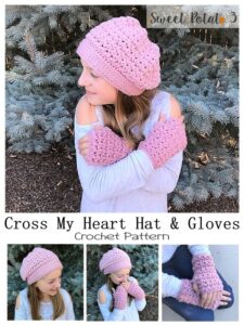 Read more about the article Cross My Heart Hat & Gloves Crochet Pattern Set