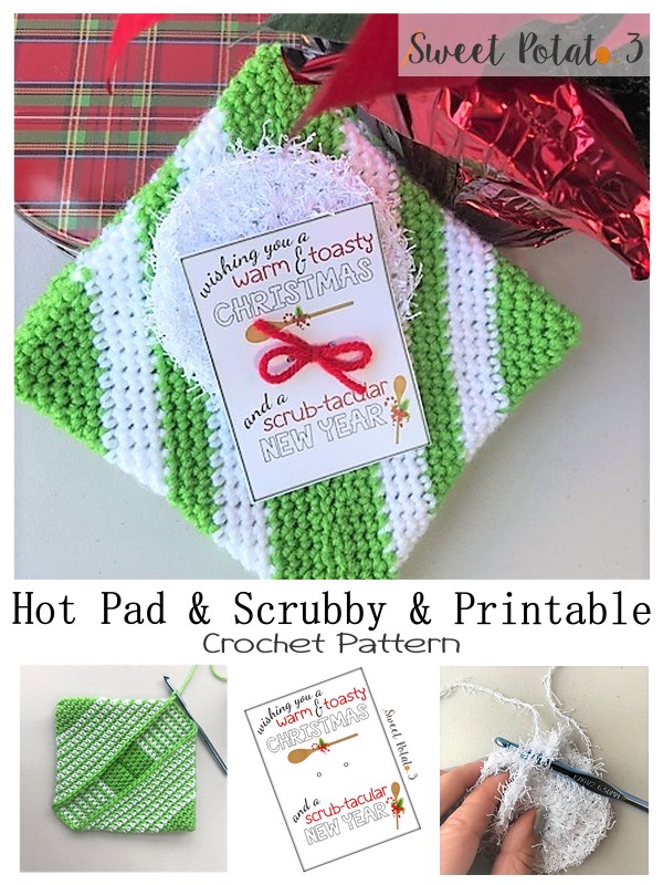 You are currently viewing Hot Pad & Scrubby Crochet Tutorial with Printable