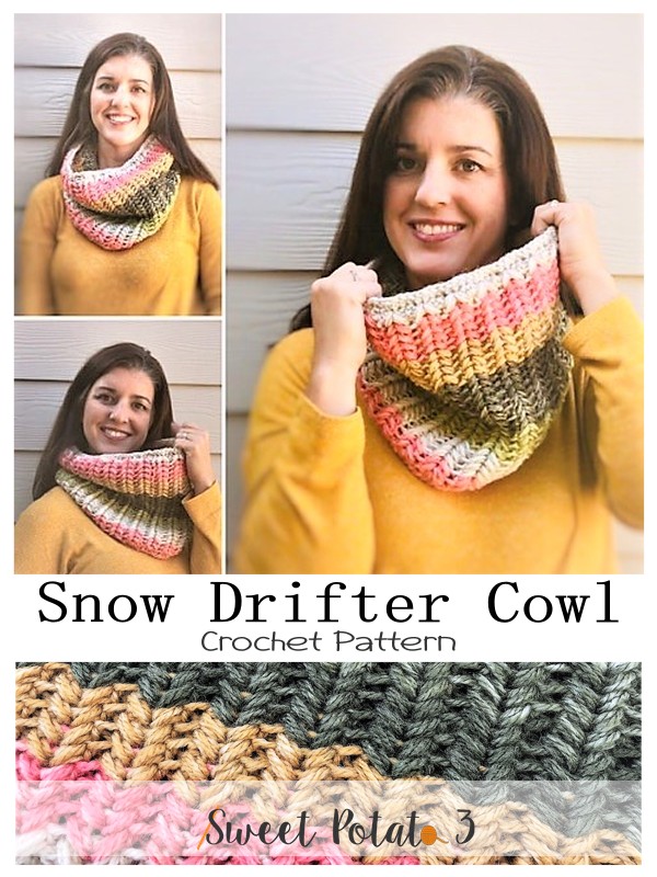 Snow Drifter Cowl Crochet Pattern 