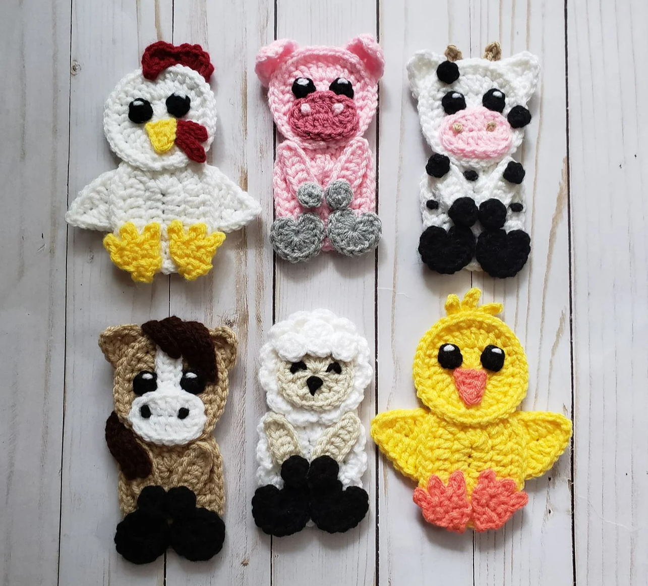 Darling Animal Applique Crochet Patterns - Sweet Potato 3