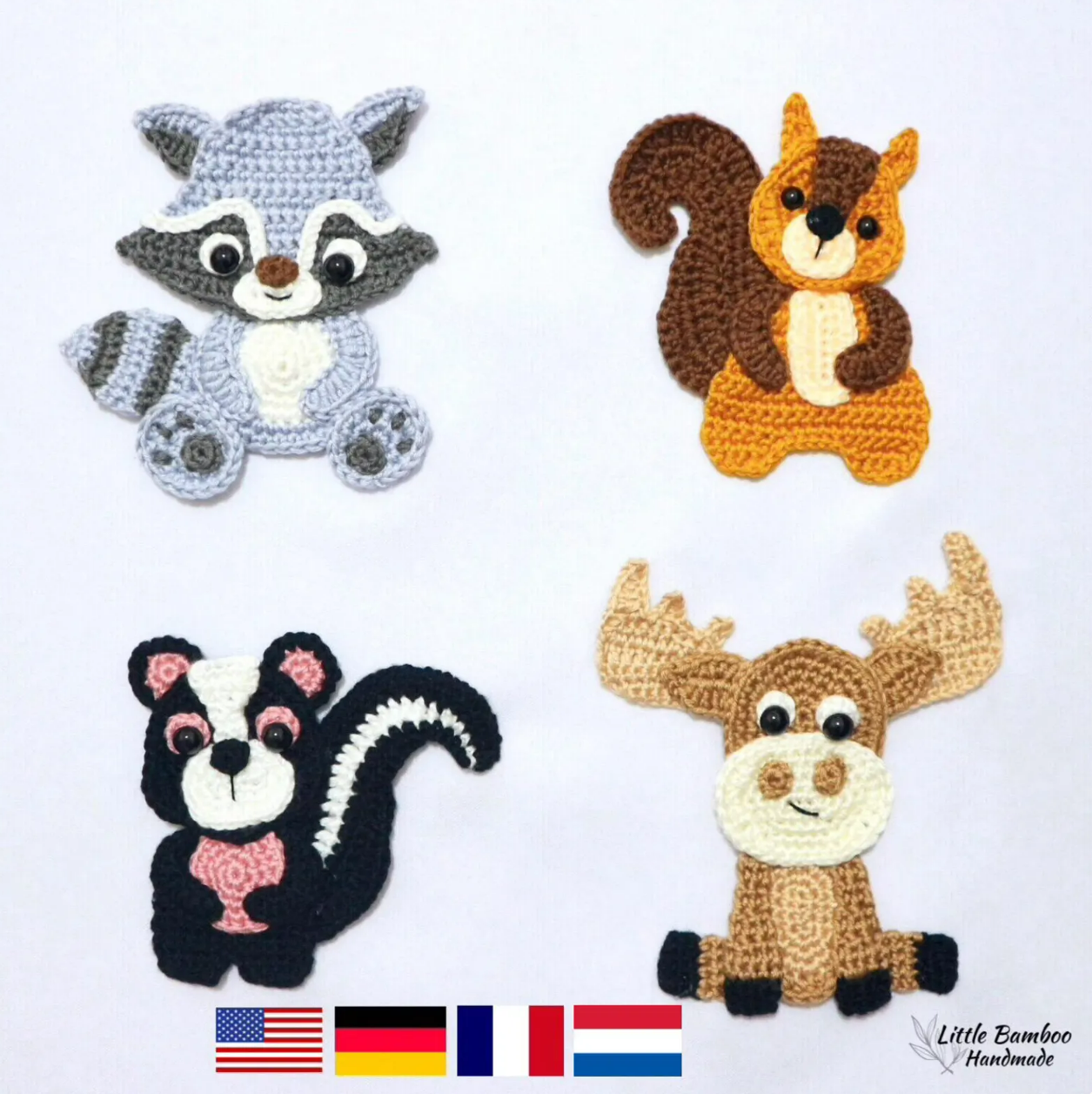 Darling Animal Applique Crochet Patterns - Sweet Potato 3