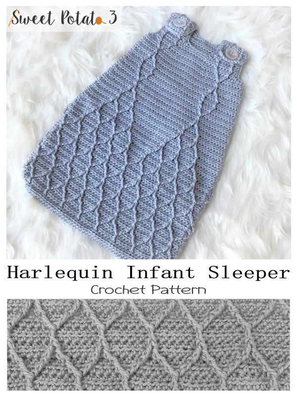 Read more about the article Harlequin Infant Sleeper Crochet Pattern