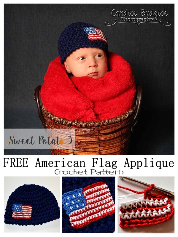 Read more about the article Free American Flag Applique – Crochet Pattern