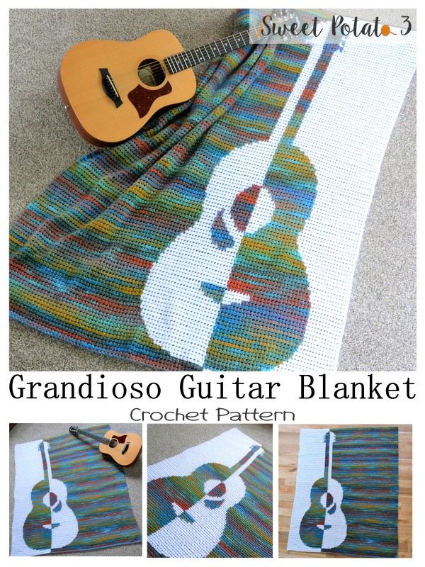 You are currently viewing Grandioso Guitar Crochet Blanket Pattern