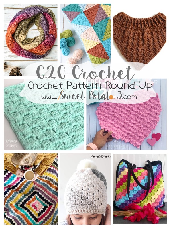 Read more about the article Practice your C2C Crochet Skills – FREE Pattern Round Up
