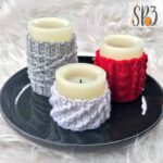 Cabled Candle Wraps – A Home Decor Crochet Pattern