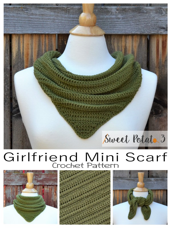 Girlfriend Mini Scarf Crochet Pattern 