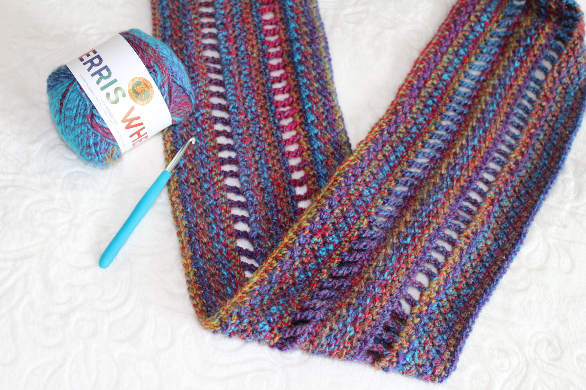 Lovely Ladders Cowl - Crochet Pattern - Sweet Potato 3