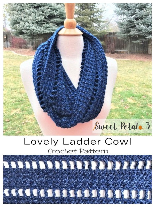 Lovely Ladder Cowl Crochet Pattern 