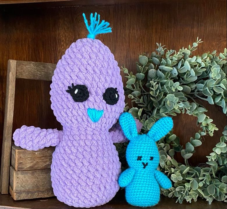 KimBernat Easter Egg Pocket with Bunny & Chick Crochet Pattern