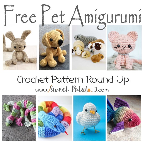 Free Pet Amigurumi Crochet Pattern Round Up - Sweet Potato 3