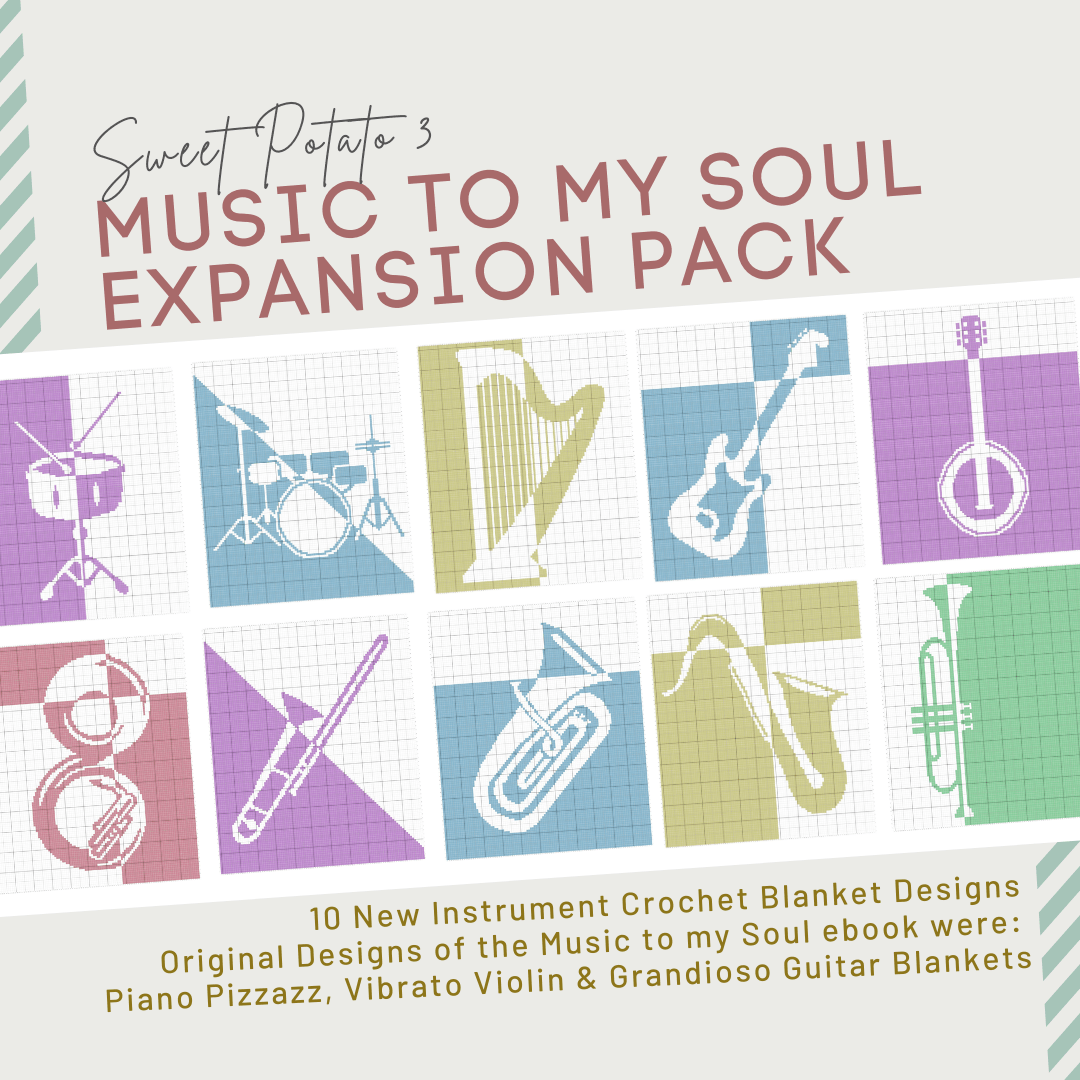 Read more about the article Music To My Soul Expansion Pack – 10 Crochet Blanket Patterns