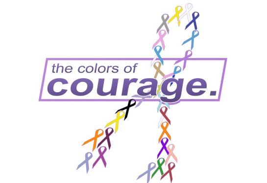 Colors of Courage Cancer Ribbons