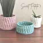 A Customized Crochet Woven Basket / Pot Holder Pattern