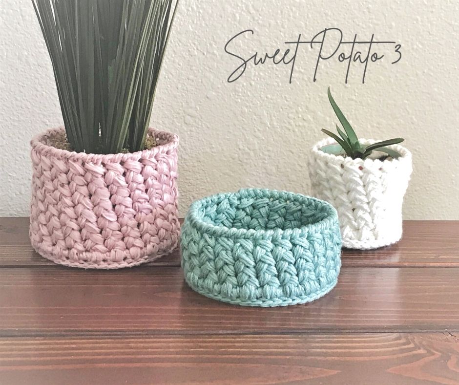 You are currently viewing A Customized Crochet Woven Basket / Pot Holder Pattern