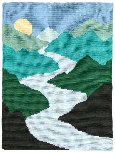 Mountain Rivers Landscape Blanket