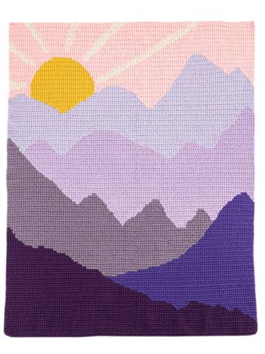Purple Mountain Majesty Landscape Blanket