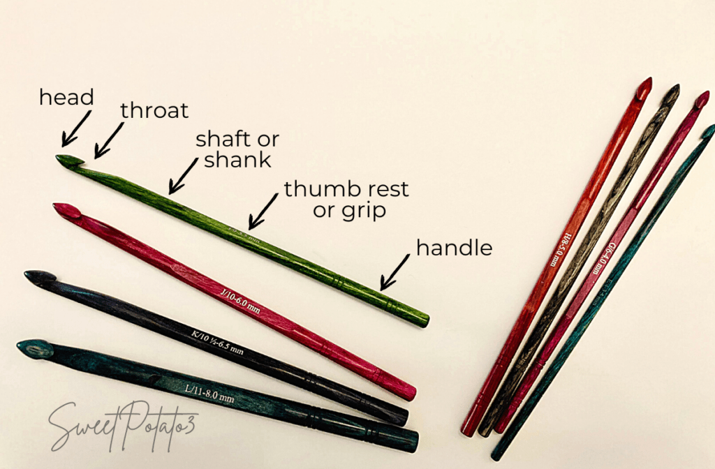 Crochet Hooks: Plastic, Aluminum & Wood - Sweet Potato 3