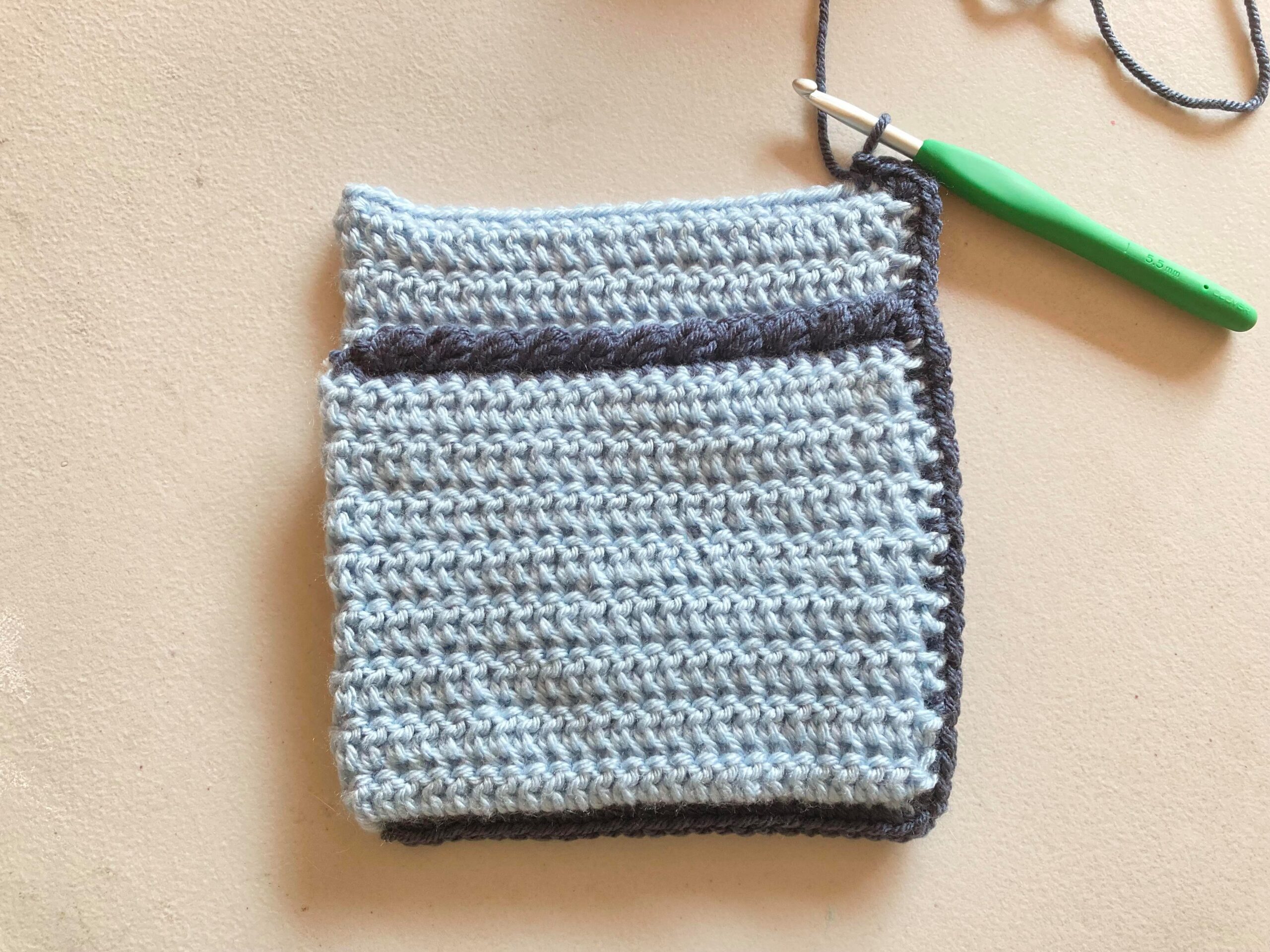 Free Crochet Pocket Hot Pad Tutorial - Sweet Potato 3