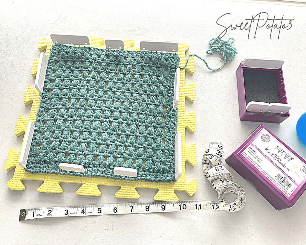 Blocking Crochet Pieces – Why, When & How - Sweet Potato 3