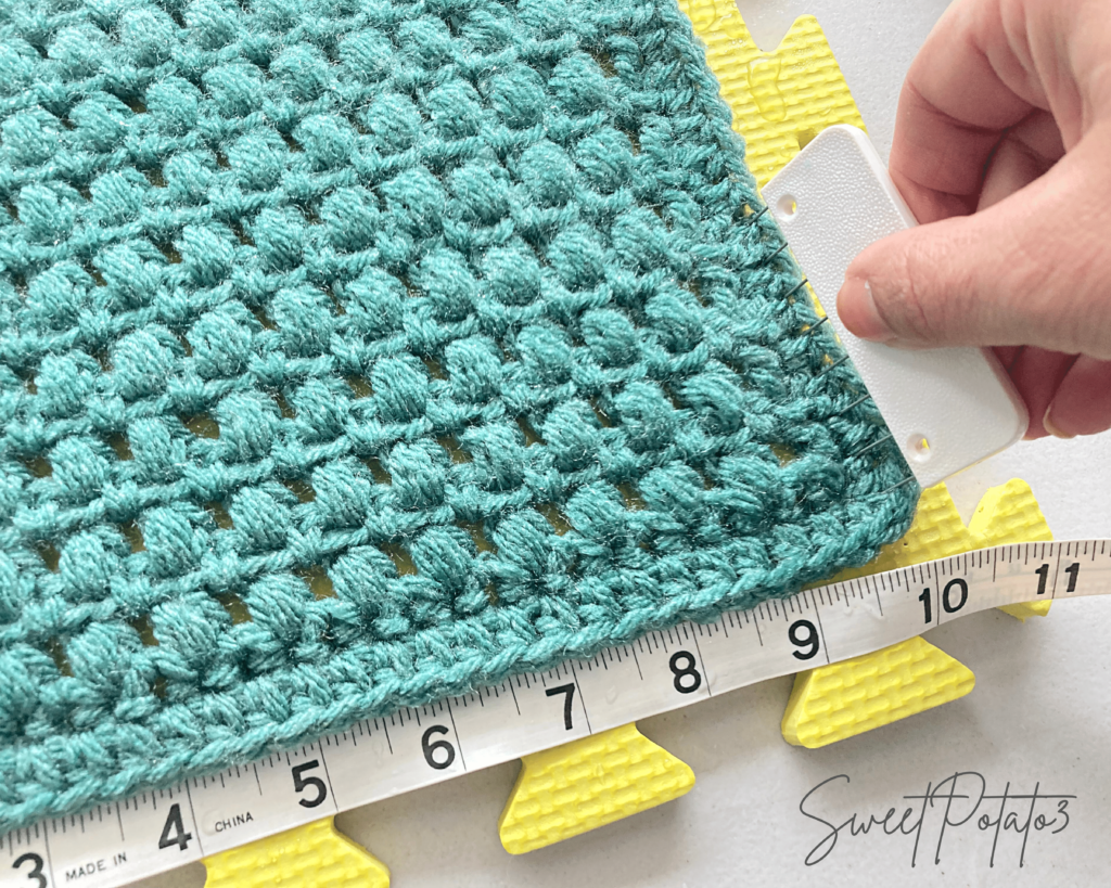 Blocking Crochet Pieces – Why, When & How - Sweet Potato 3