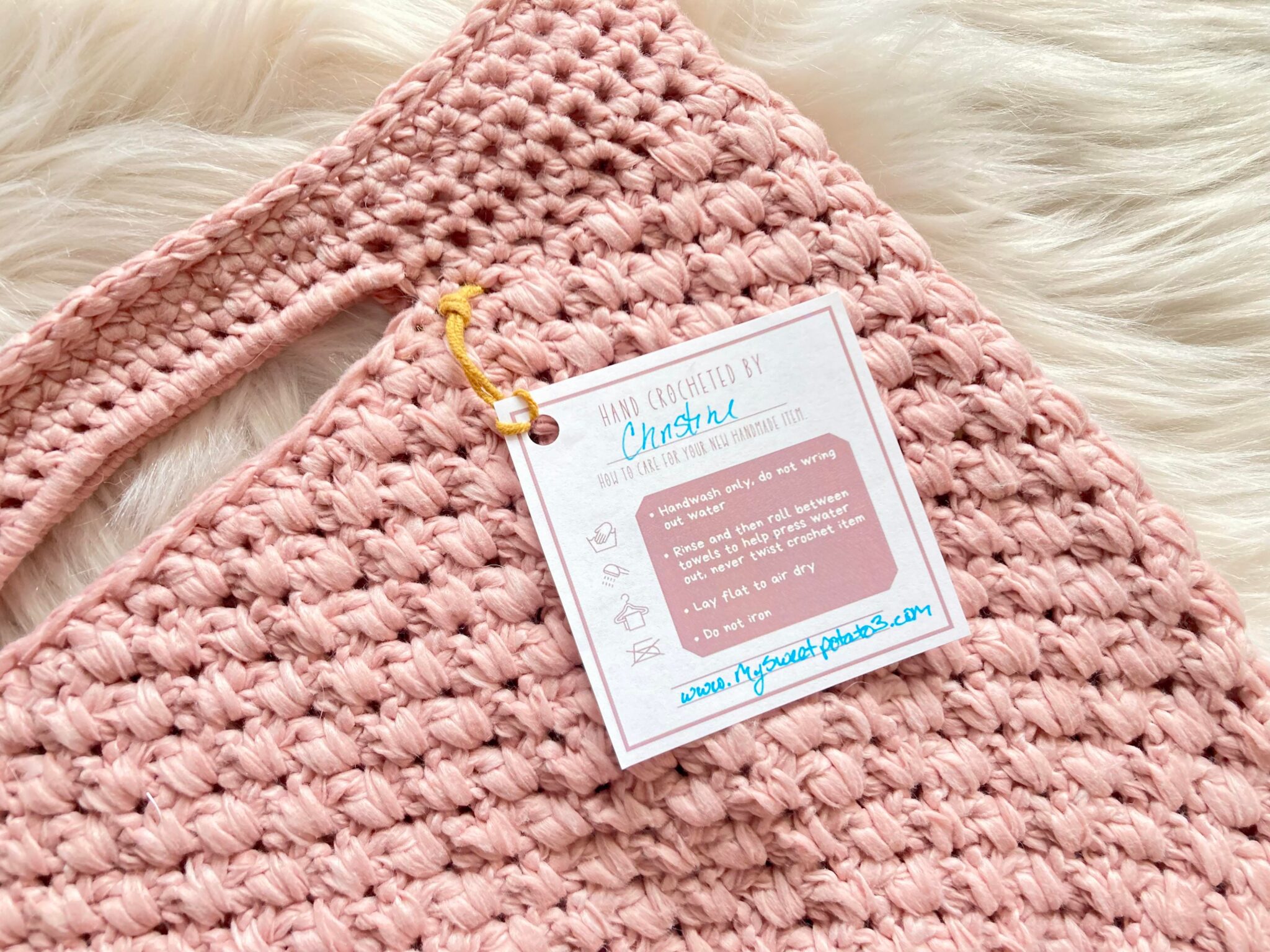 Free Care Instruction Printable for your Crochet Projects Sweet Potato 3