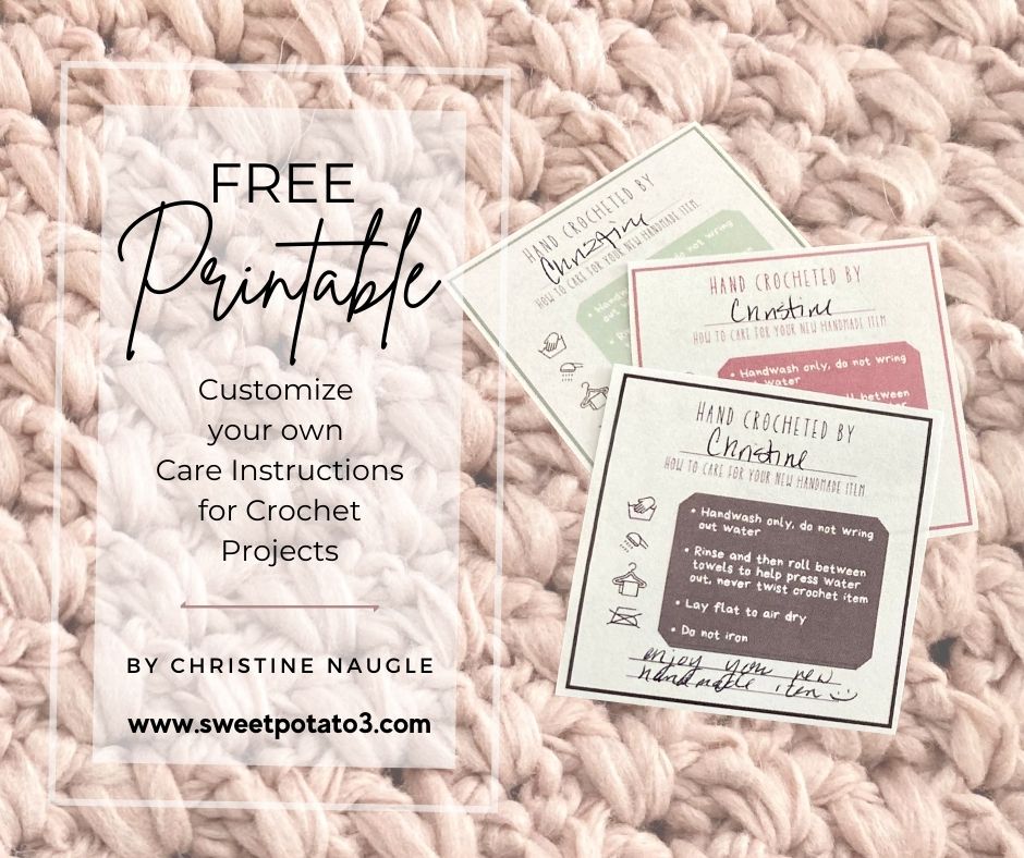 Read more about the article Free Care Instruction Printable for your Crochet Projects