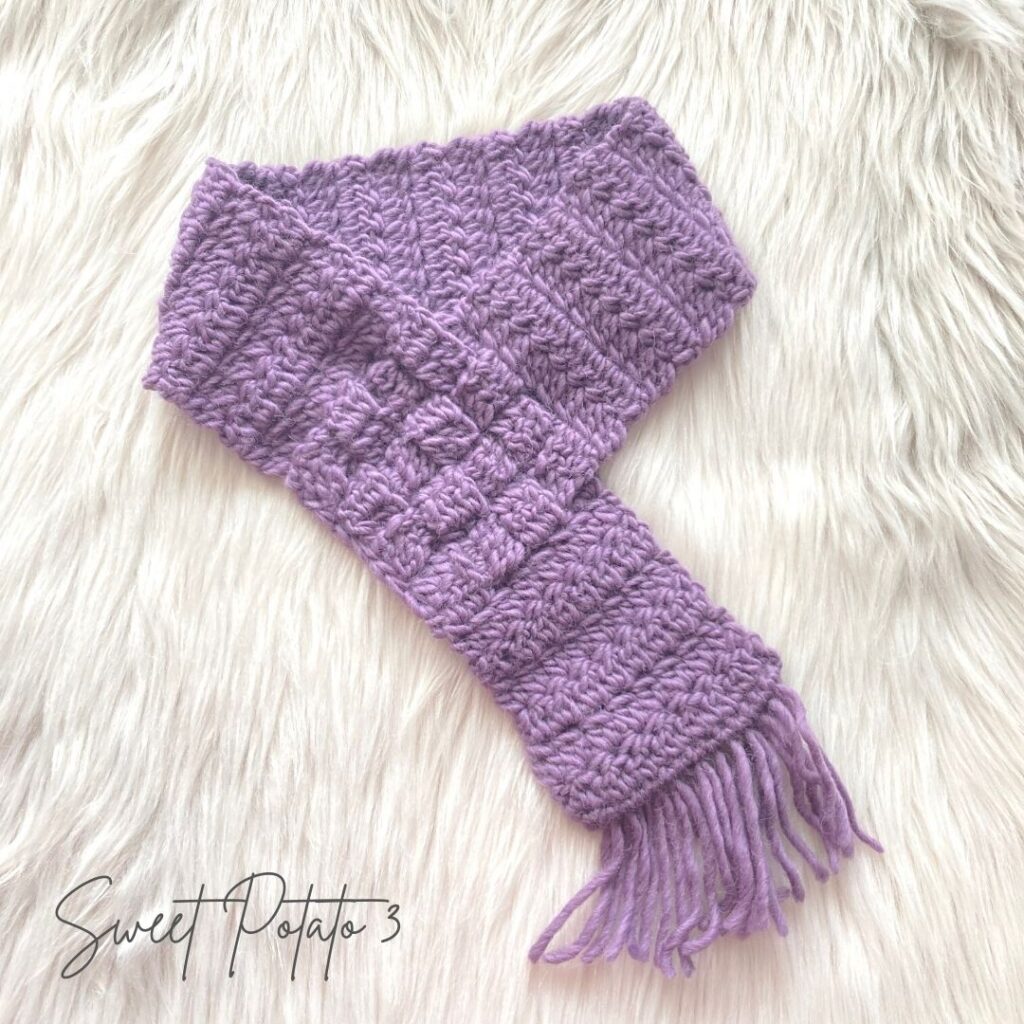 Winter Tracks Scarf / Cowl – Crochet Pattern - Sweet Potato 3