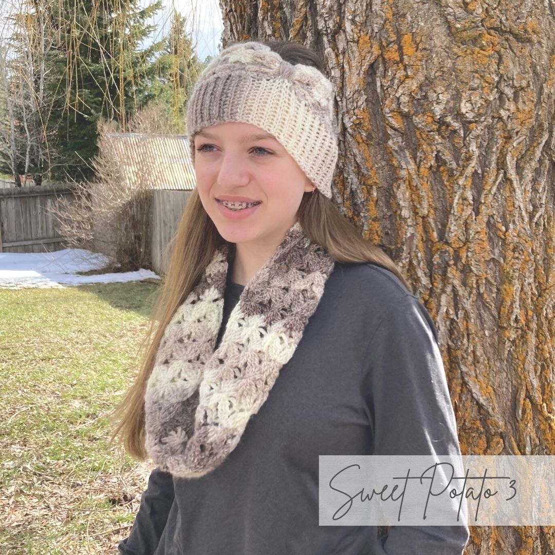 You are currently viewing Blooming Blossoms Ear Warmer & Cowl Crochet Pattern