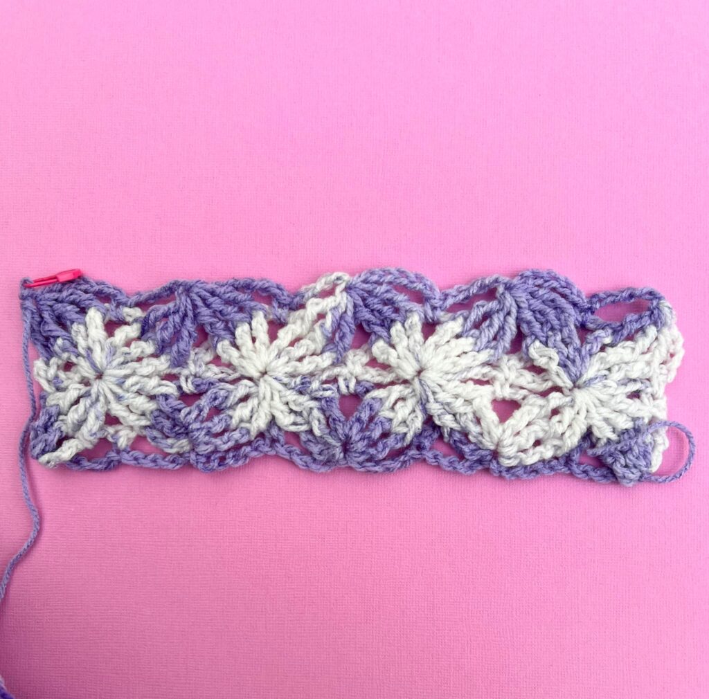 Blooming Blossoms Ear Warmer & Cowl Crochet Pattern - Sweet Potato 3