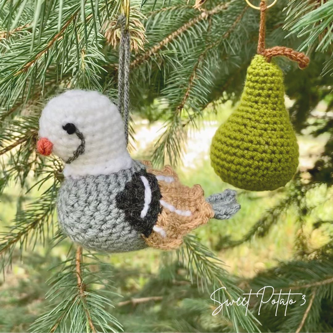 You are currently viewing A Partridge in a Pear Tree – Crochet Christmas Ornaments