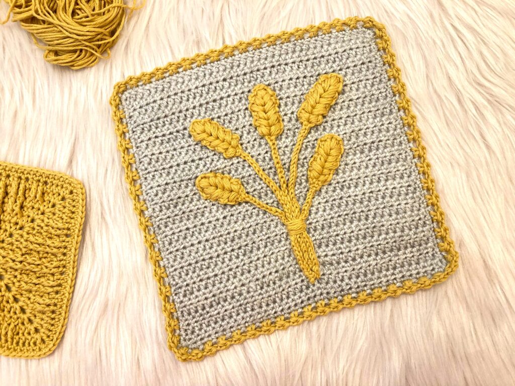 Wheat Stalk Applique Crochet Pattern 