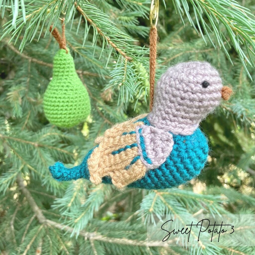 A Partridge in a Pear Tree – Crochet Christmas Ornaments - Sweet Potato 3