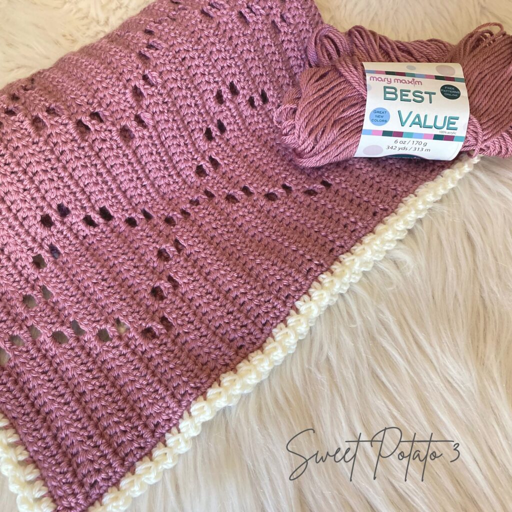 Quick & Easy One Row Crochet Border - Sweet Potato 3