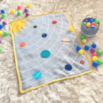 Space Crochet Blanket with Planets