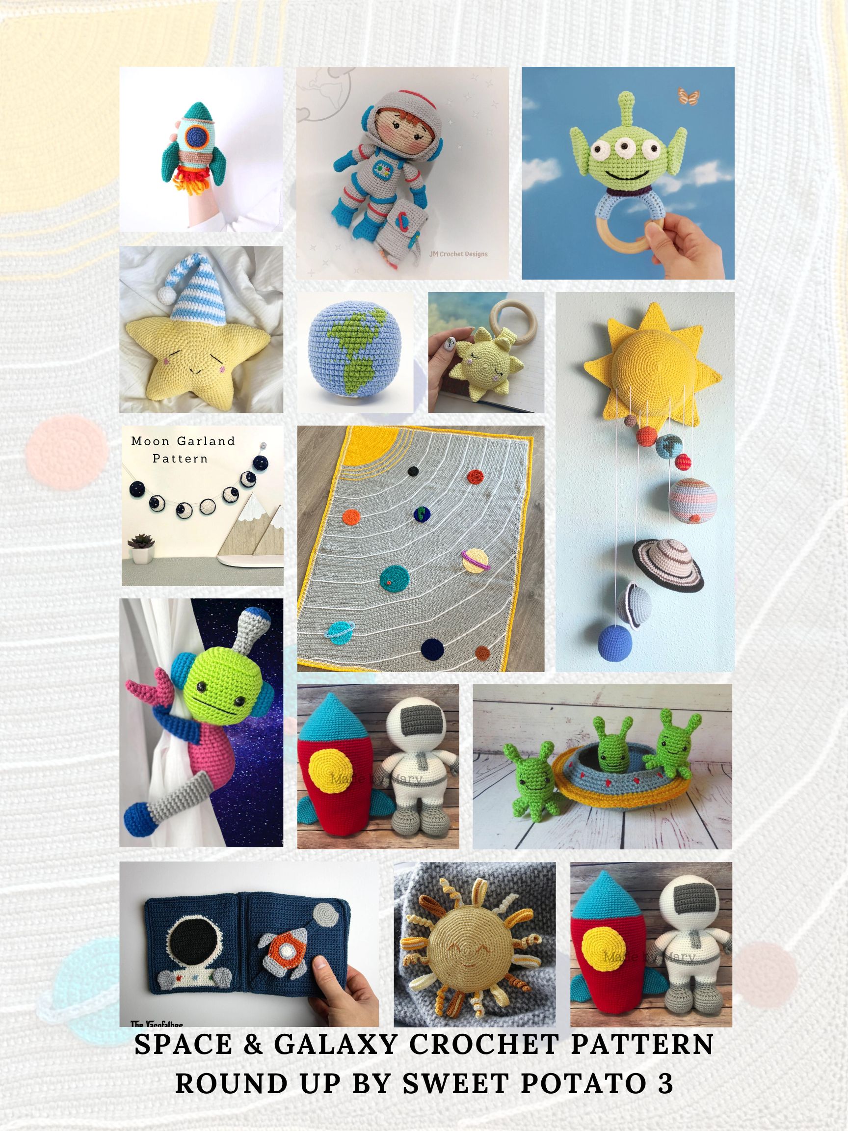 Read more about the article Cute Space & Galaxy Crochet Pattern to Make a Gift Set