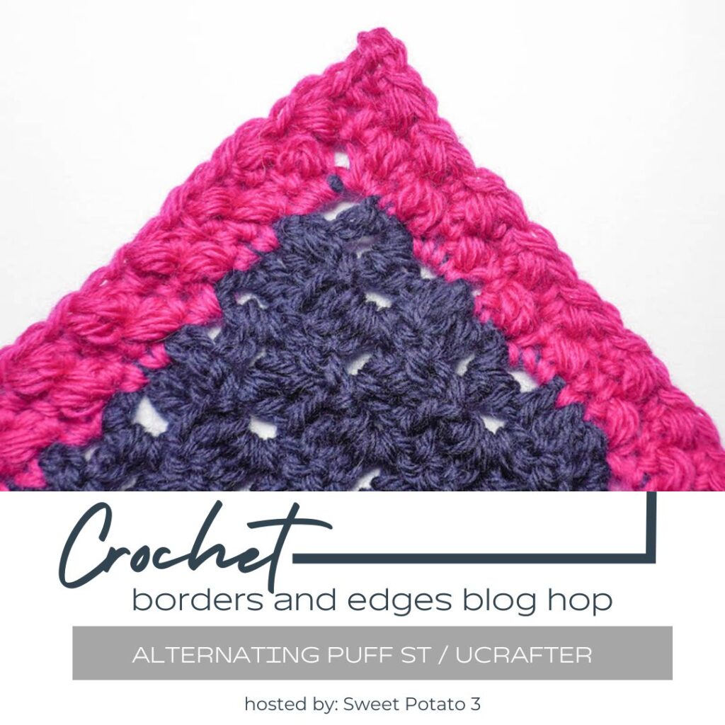 alternating puff stitch border