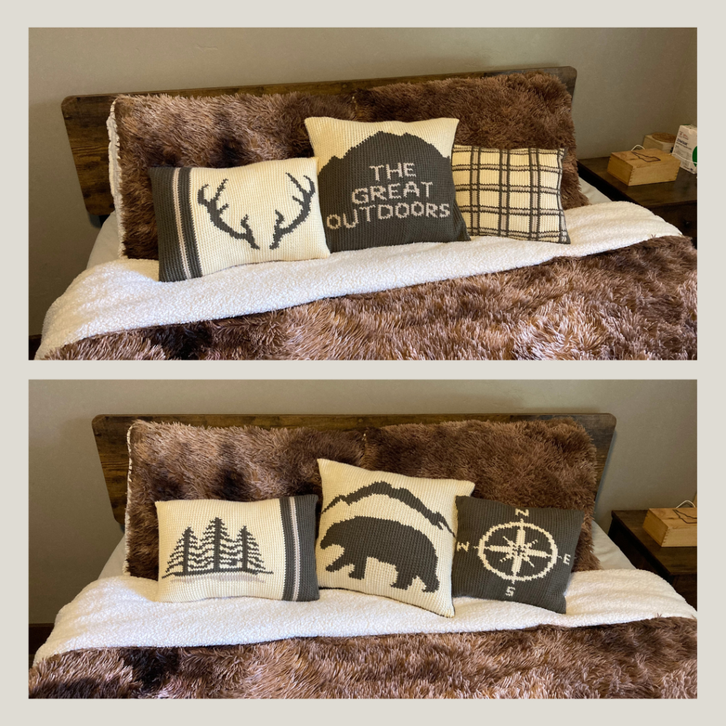 Mountain Pillow Cover Set for Cabin