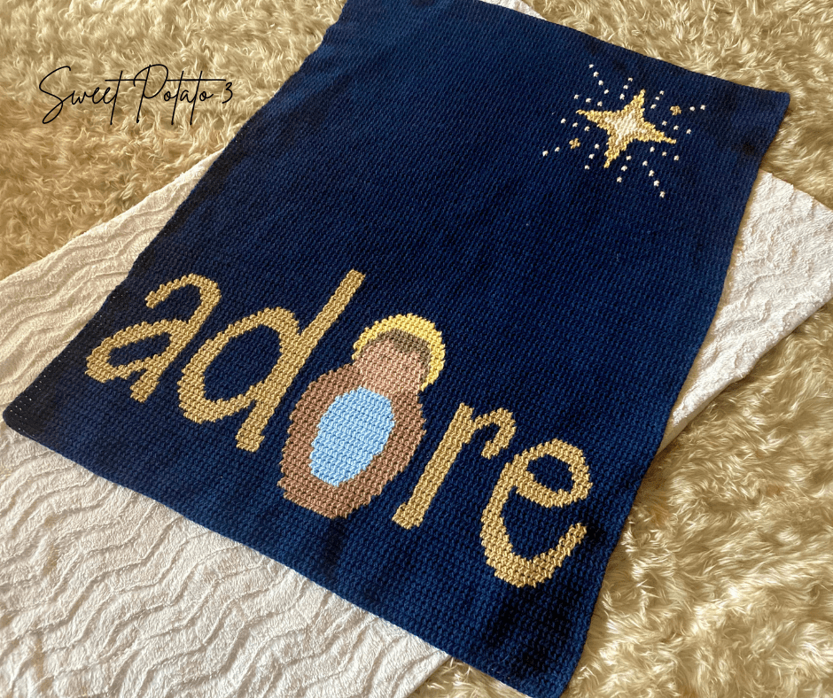 Read more about the article Adore Christmas Blanket Crochet Pattern