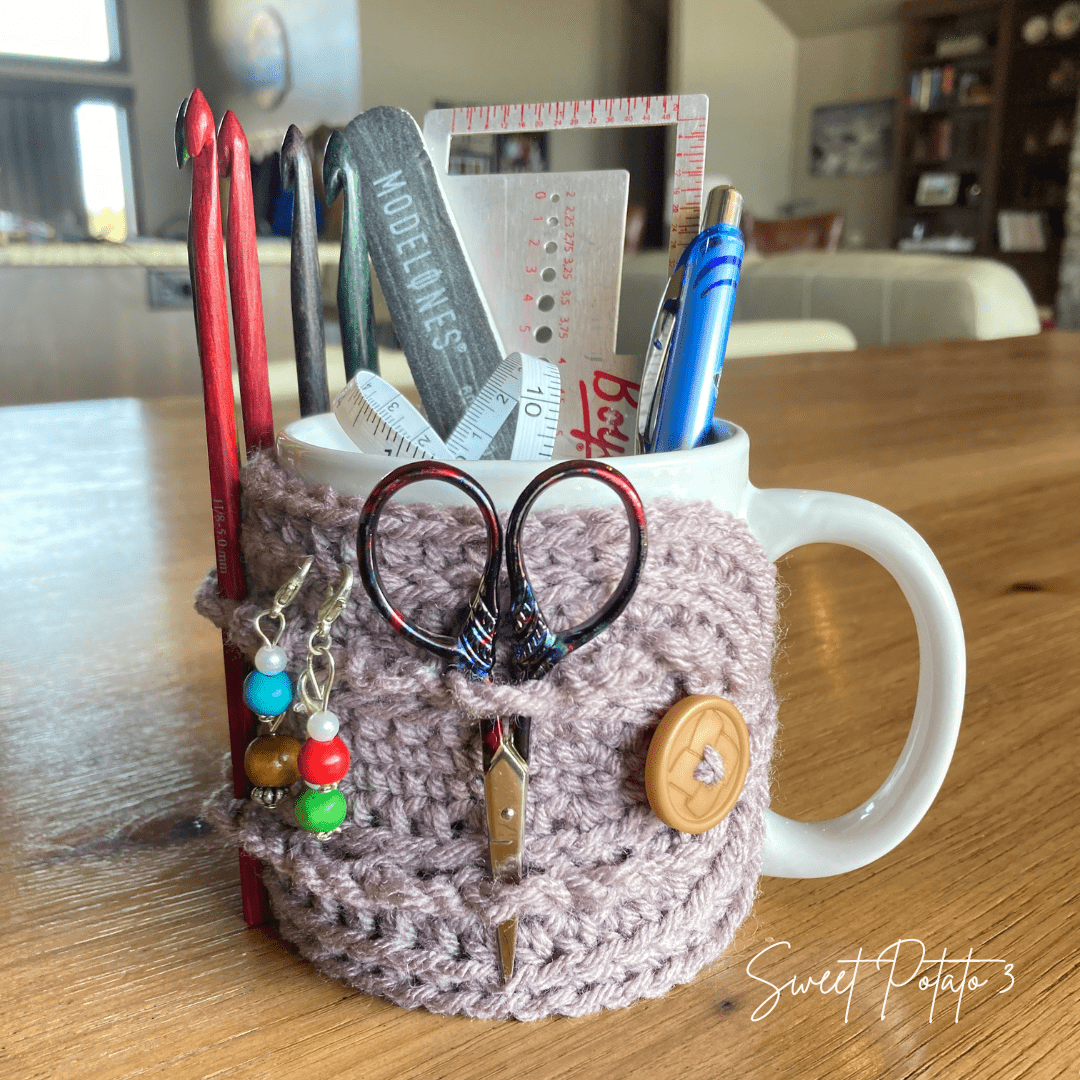 You are currently viewing How to crochet a Mug Organizer Wrap