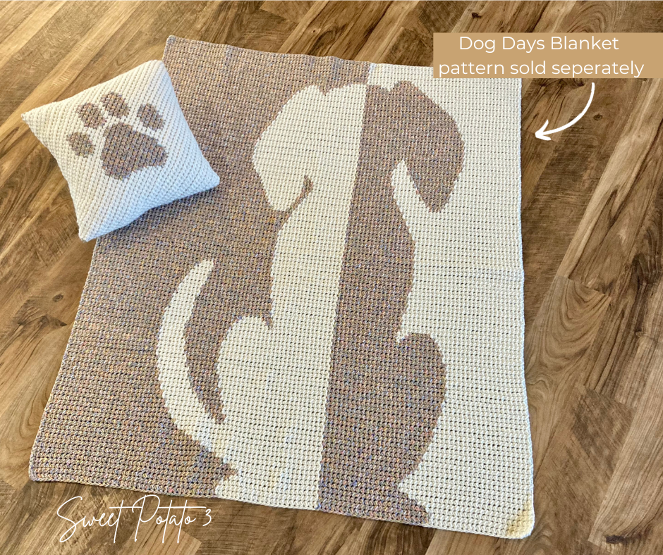Dog Days with Paw Print Pillow
