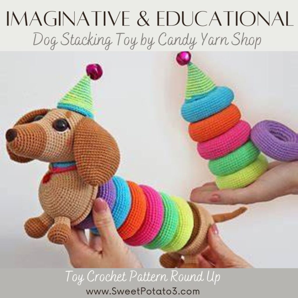 Dog Stacking Toy by Candy Yarn Shop